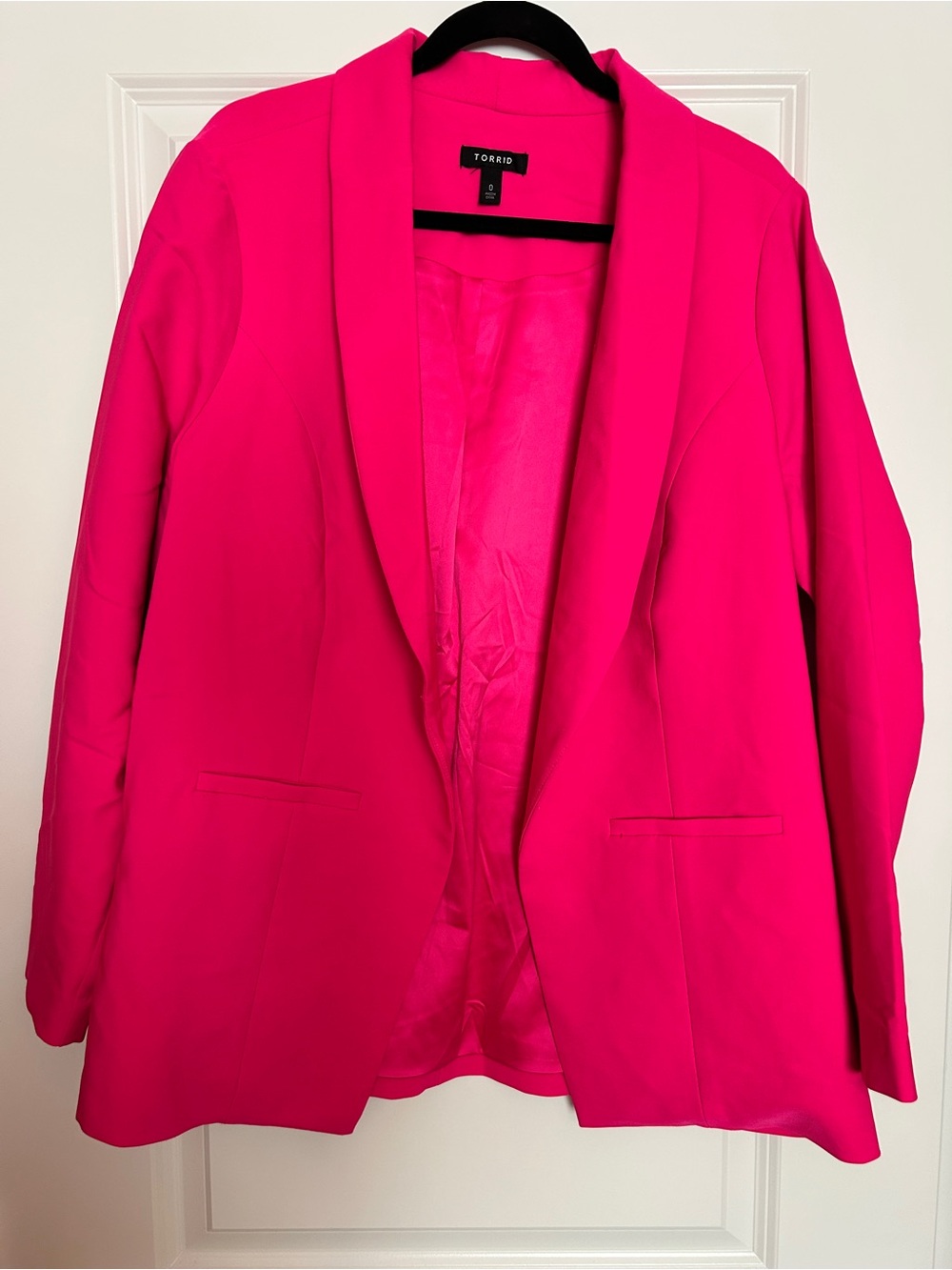 torrid Bright Hot Pink Open-Front Blazer Jacket